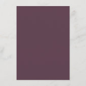 Carte D'accompagnement Réception Mariage classique violet blanc simple (Dos)