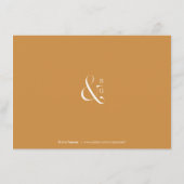 Carte D'accompagnement Réception mariage de automne de typographie modern (Dos)