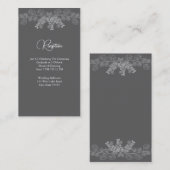 Carte D'accompagnement Réception Mariage Eucalyptus Art Gris Simple (Devant / Derrière)