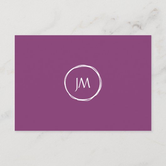 Carte D'accompagnement Réception Mariage Floral Violet Calla Lily (Dos)