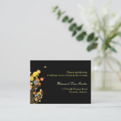 Carte D'accompagnement Réception Mariage Noir Arbres Modernes (Debout devant)