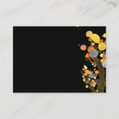 Carte D'accompagnement Réception Mariage Noir Arbres Modernes (Dos)