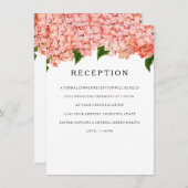 Carte D'accompagnement Réception MODERN Hydrangea à larges bandes vintage (Devant / Derrière)