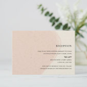 CARTE D'ACCOMPAGNEMENT RÉCEPTION MODERNE ABSTRAITE, SOFT BLUSH ROSE KRAFT (Debout devant)