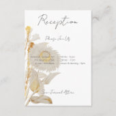 Carte D'accompagnement Réception Moderne Neutre Tan Fleur sauvage (Devant)