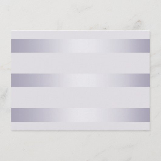 Carte D'accompagnement Réception | Monogramme en argent violet en bande d (Dos)
