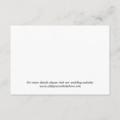 Carte D'accompagnement Réception officielle de mariage noir et blanc (Dos)