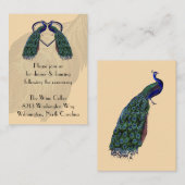 Carte D'accompagnement Réception Peacock vintage (Devant / Derrière)