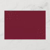 Carte D'accompagnement Réception Rose Rouge Bourgogne et Ivoire (Dos)