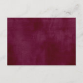 Carte D'accompagnement Réception Russe Broussaillée Bourgogne Florale Wre (Dos)