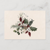 Carte D'accompagnement Réception Rustique des baies d'hiver et de la crèm (Dos)