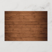 Carte D'accompagnement Réception Rustique des lumières du souffle du bébé (Dos)