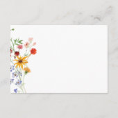 Carte D'accompagnement Réception Rustique Fleurs sauvages d'été & Tournes (Dos)