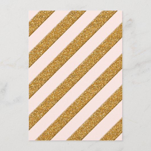 Carte D'accompagnement Réception Script Forever in Love Gold Parties scin (Dos)