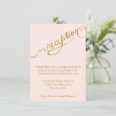 Carte D'accompagnement Réception Script Forever in Love Gold Parties scin (Debout devant)