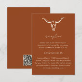 Carte D'accompagnement Réception Simple Bohème Occidental Crâne de Vache (Devant / Derrière)