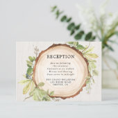 Carte D'accompagnement Réception sur le thème de la forêt extérieure rust (Debout devant)