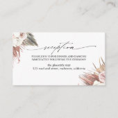 Carte D'accompagnement Réception Tropical Foliage Séché (Devant)