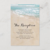 Carte D'accompagnement Réception Tropical Vintage Beach Heart Wedt (Devant)