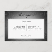 Réception vintage Dark Gothic Black Mariage damass