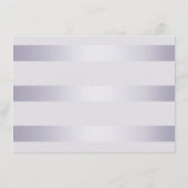 Carte D'accompagnement Réception | Violet Silver Shimmer Stripe Monogram2 (Dos)