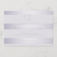 Réception | Violet Silver Shimmer Stripe Monogram2