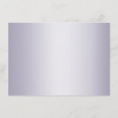 Carte D'accompagnement Réception | Violet Silver Shimmer Stripes Monogram (Dos)