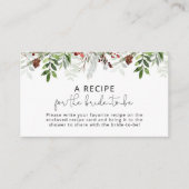 Carte D'accompagnement Recette à feuillage persistant hivernale pour la m (Devant)