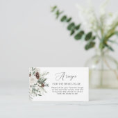 Carte D'accompagnement Recette à feuillage persistant pour que la mariée (Debout devant)