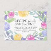 Carte D'accompagnement Recette chic pour que la mariée soit une aquarelle (Devant)