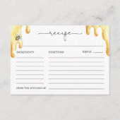 Carte D'accompagnement Recette d'abeille au miel CALLA (Devant)