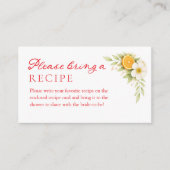 Carte D'accompagnement Recette de Baby Shower Aperol (Devant)