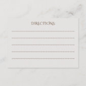 Carte D'accompagnement Recette de Baby Shower Bow Neutral (Dos)