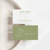 Carte D'accompagnement Recette de Baby Shower Mariage Moderne Poire Parfa