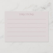 Carte D'accompagnement Recette de Baby Shower Mariage Ruban Rose (Dos)