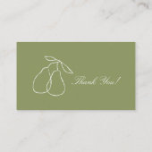 Carte D'accompagnement Recette de Baby Shower Moderne de Poire Parfaite (Dos)