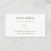 Carte D'accompagnement Recette de Baby Shower Moderne de Poire Parfaite (Devant)