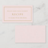 Carte D'accompagnement Recette de Baby Shower Petals and Prosecco (Devant / Derrière)