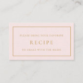 Carte D'accompagnement Recette de Baby Shower Petals and Prosecco (Devant)