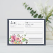 Carte D'accompagnement Recette de Baby Shower pour la future mariée (Debout devant)