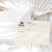 Carte D'accompagnement Recette de Baby Shower Thème Tea Party