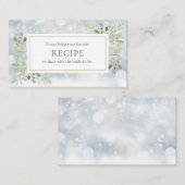 Carte D'accompagnement Recette de Baby Shower Thème Verdure d'Hiver (Devant / Derrière)