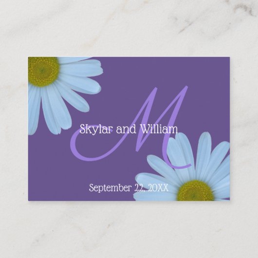 Carte D'accompagnement Recette de boisson signature pour mariage Daisy Pu (Dos)