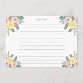 Carte D'accompagnement Recette de cocktail brillante pour la mariée à êtr (Dos)