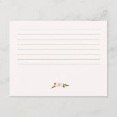 Carte D'accompagnement Recette de douche nuptiale rose-rose (Dos)