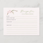 Carte D'accompagnement Recette de douche nuptiale rose-rose (Devant)