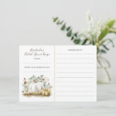 Carte D'accompagnement Recette de Fête des mariées d'automne Citrouille d (Debout devant)