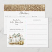 Carte D'accompagnement Recette de Fête des mariées d'automne Citrouille d (Devant / Derrière)