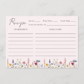 Carte D'accompagnement Recette de Fête des mariées de prairie Fleur sauva (Devant)