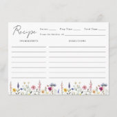 Carte D'accompagnement Recette de Fête des mariées de prairie Fleur sauva (Devant)